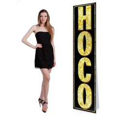 New 6 ft Homecoming Party Standup Sign Decorations HOCO Cardboard Cutout Back to School High School Homecoming Dance Party HOCO Welcome Porch Sign Sta