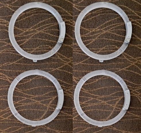 4x (Four) Halo Rings ONLY 3.5" Inches No LEDs For Headlights Taillights Cars Auto Interior Etc.