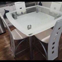 WHITE DINING CHAIRS - Tall Backs