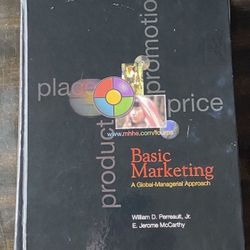Book: Basic Marketingt, A Global-Managerial Approach by William D. Perrault, Jr & E. Jerome McCarthy 