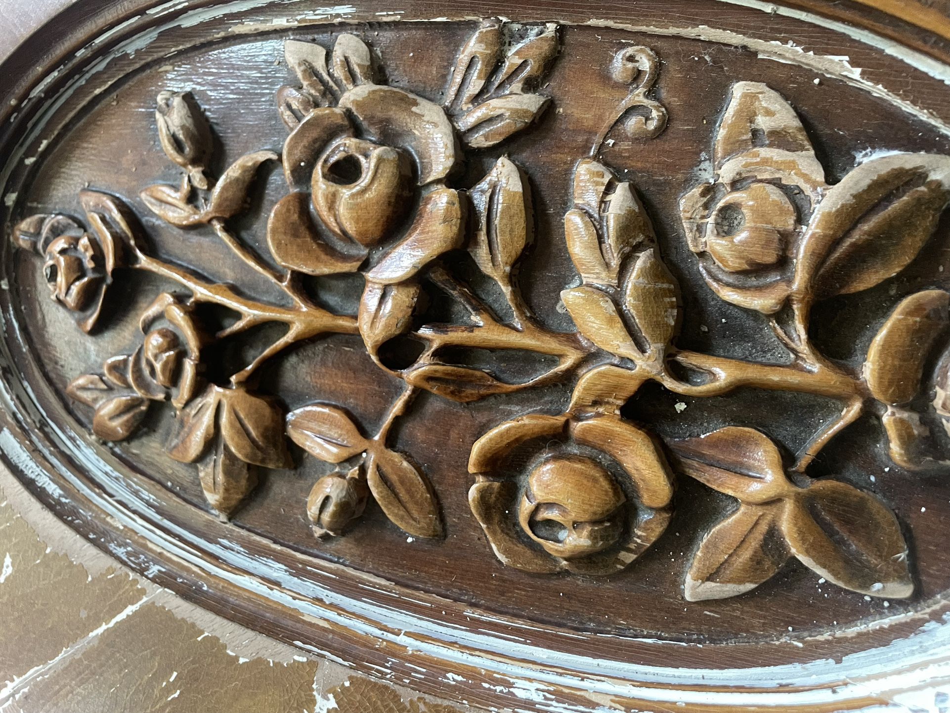 Antique Rose Wood Carved Coffee Table