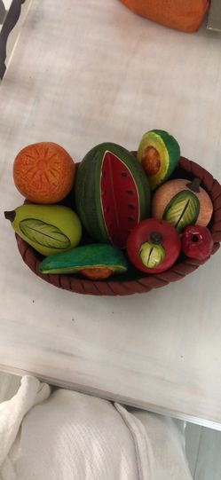 Beautiful clay fruit platter. Reduced