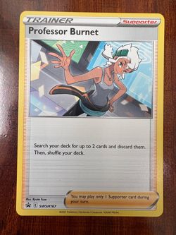 Pokemon Professor Burnet SWSH167 Black Star Promo Non-Holo Trainer NM
