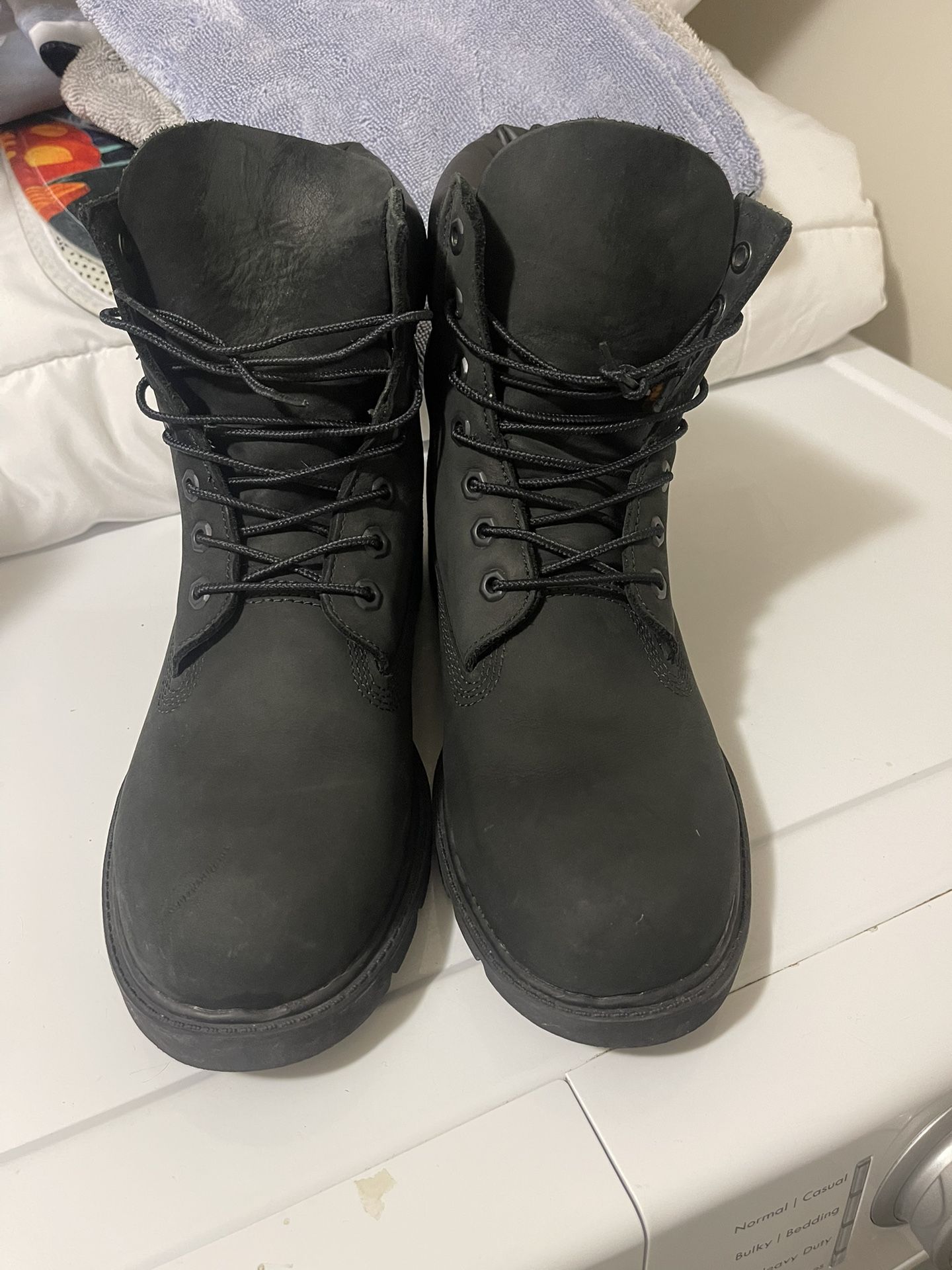 Size 10 Black Timberland Boots