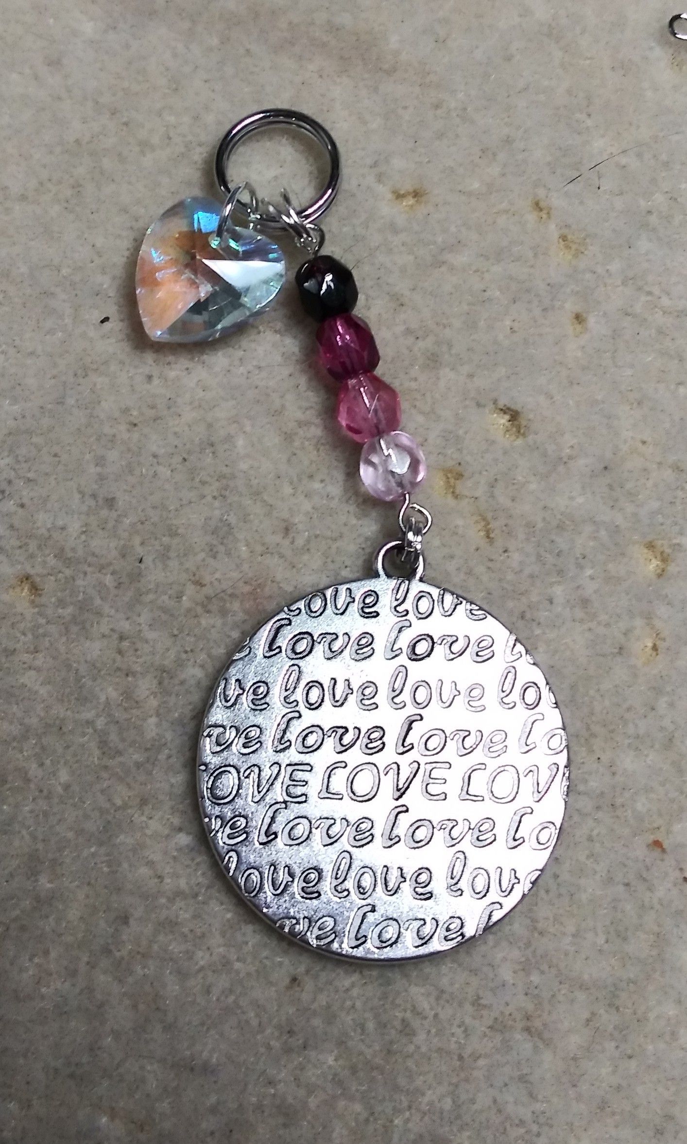 Handmade love keychain