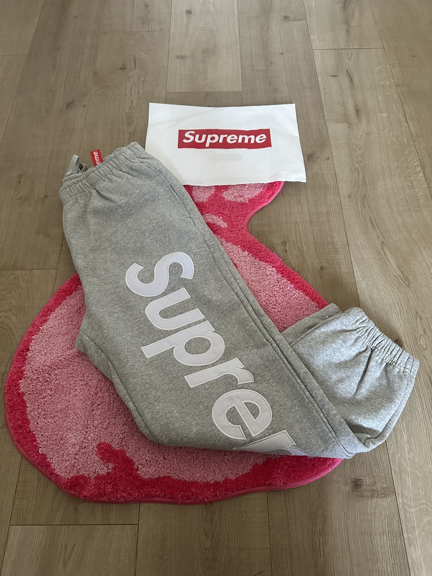 Grey supreme sweatpants