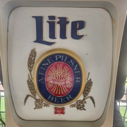 Vintage Miller Lite sign.