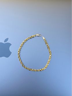 Gold Rope Chain Bracelet 14k