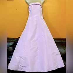 Jessica McClintock For Gunne Sax 11 Or Size 6 Womens Lilac Strapless Gown