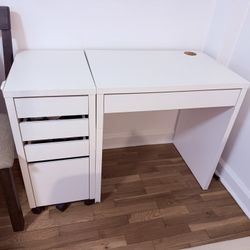 Ikea Study Table And Drawer Set 