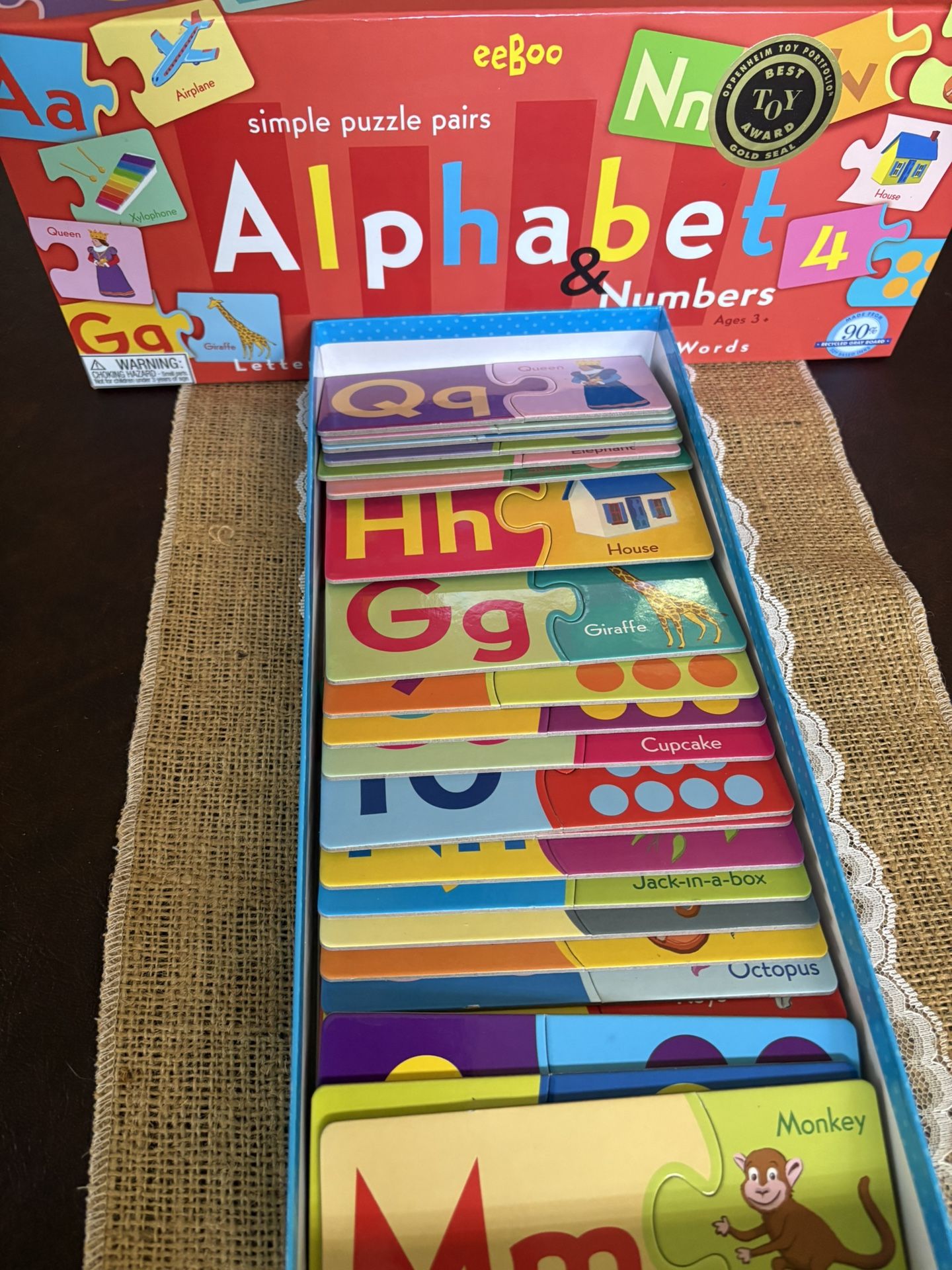 eeBoo Alphabet and Numbers puzzle