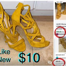 $10 Like New Beautiful Summer Heels sandals mint condition size 8