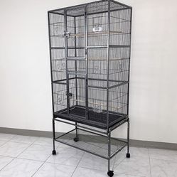 $160 (New in Box) X-Large 69” bird cage for mid-sized parrots cockatiels conures parakeets lovebirds budgie, 31x19x69” 