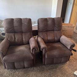 Two La-Z-Boy Rocking Recliners. Excellent Condition 