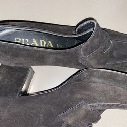 Prada Suede Loafers - Black Ws US 7