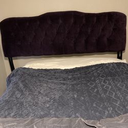 King purple velvet headboard