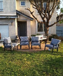 4 piece aluminum patio chairs oversized patio chairs deep seating cushions brand new patio chairs 🆕