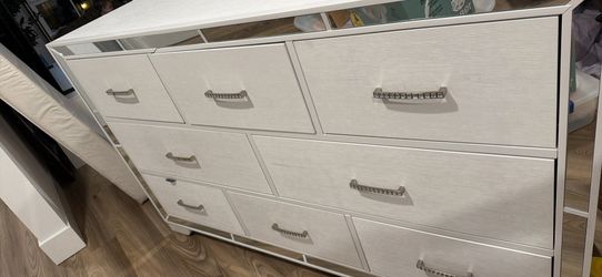 Modern Glam Dresser with Mirrored Accents