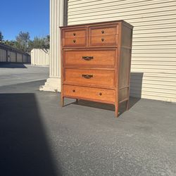 Mid century modern refinished highboy dresser by Century.