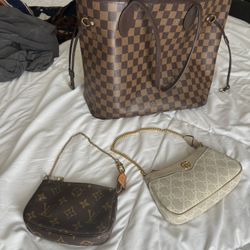 Louis Vuitton Tote, Mini Pouchette, Gucci Mini Bag Comes With Box