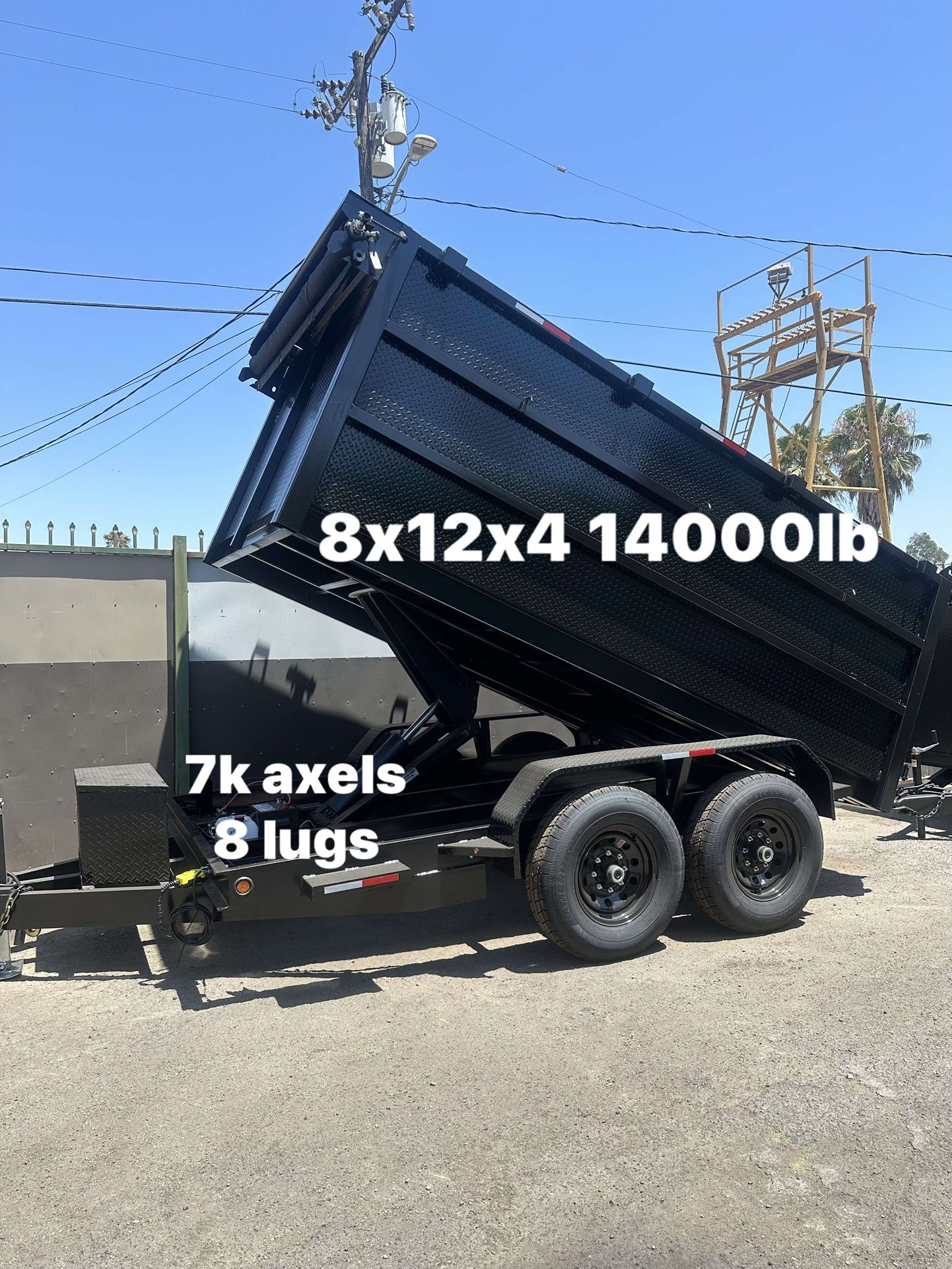 Dump Trailer 8x12x4 14000lb $10500 Cash Call Bonus Extra