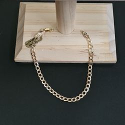 14k Gold Two Tone Bracelet 8.25 Inch