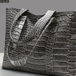 New Crocodile Print Embroidered Tote.