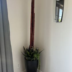 Bamboo fake plant decor