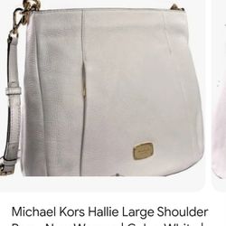 Michael Kors Hallie Large Shoulder Bag - New Women | Color: White