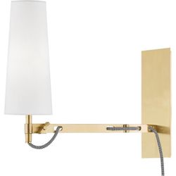 Aged Brass Lanyard 1-Light Wall Sconce Plug-in