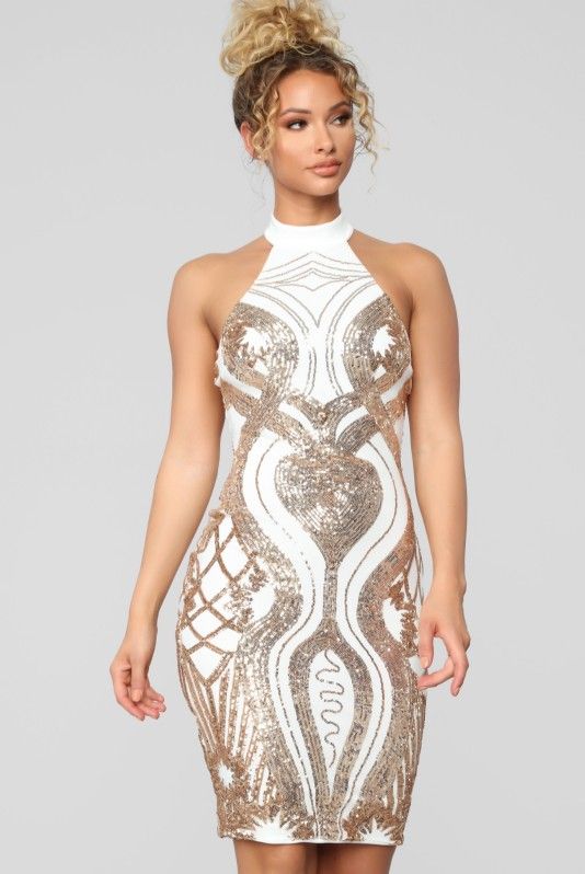 Glam Midi Sequin Dress