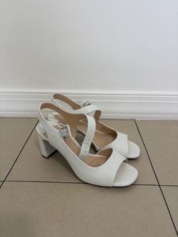 Alex Marie Elizabeth Leather d'Orsay Dress Heels in white