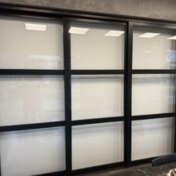 👉 Commercial Sliding Glass Office Walls 10.5’ x 8’ – Complete w/ Track – Multiple Sets