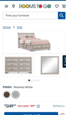 Juego de cuarto tamaño full/Full size bed/dresser with mirror