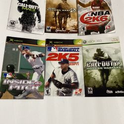 Xbox 360 and Xbox Game Manuals/Inserts