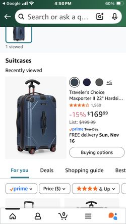 Traveler Choice Carry On Blue Used Perfect
