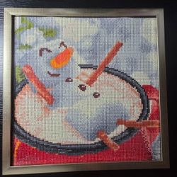 Vibrant Snowman Holiday Decor Art