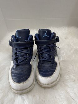 NIKE AIR JORDAN AJF12 OBSIDIAN NAVY BLUE-WHITE-FRENCH BLUE SZ 1.5 youth