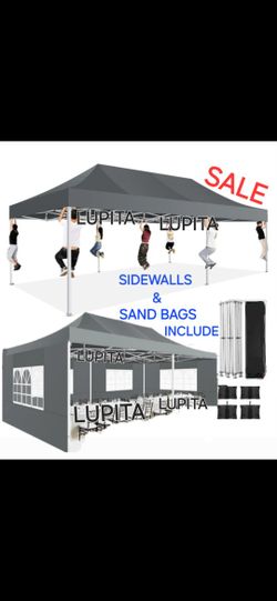 Pop Up 10x20 Canopy Tent Birthday 🥳 With Side Walls Gazebo Weddin  Party Pop Up Tent Canopy- (FOR SALE)