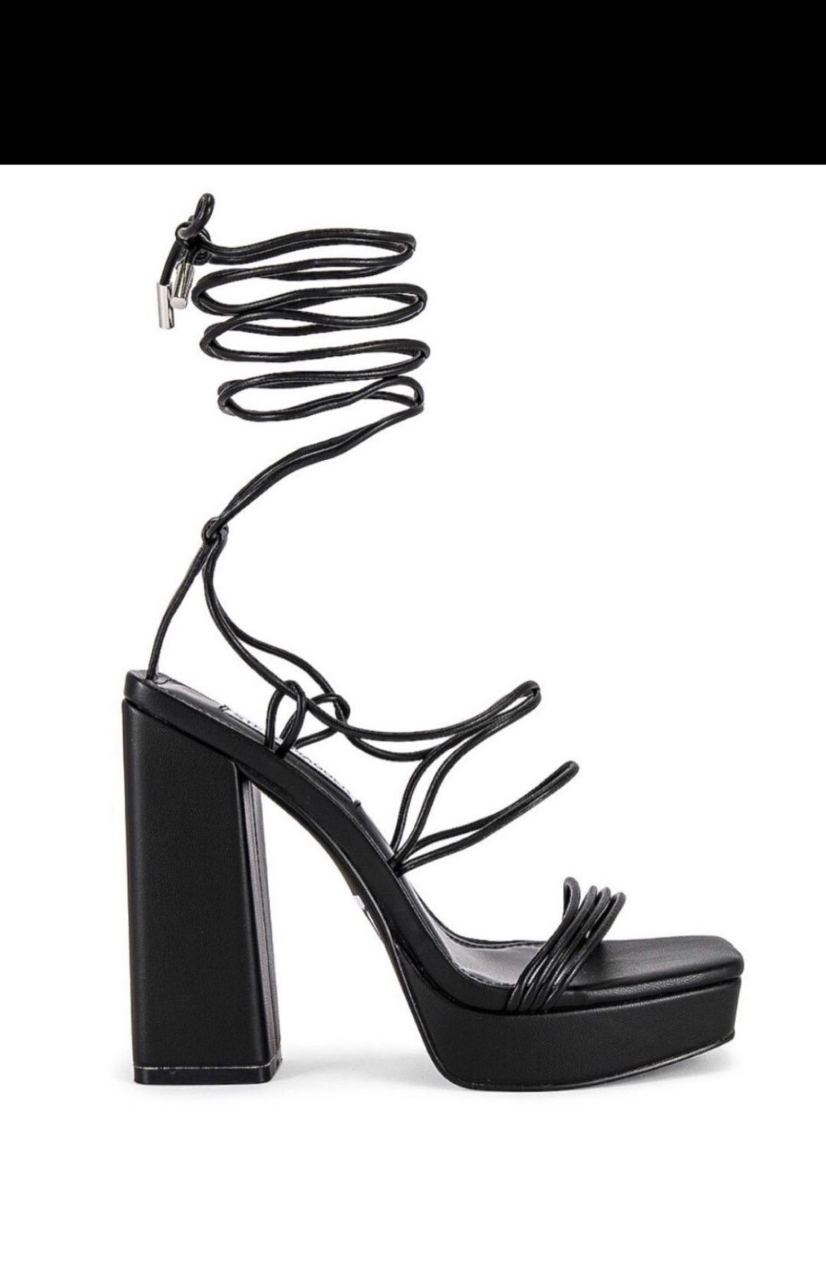 Steve Madden Black Platform Strappy Heels