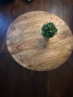 Wood coffee table