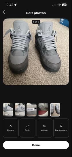 Jordan 4 retro SE Paris Olympics grey size 10 men