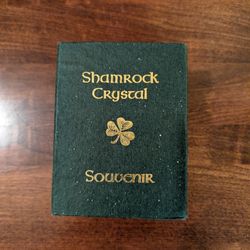 Shamrock Crystal Souvenir Celtic Harp Dublin Ireland