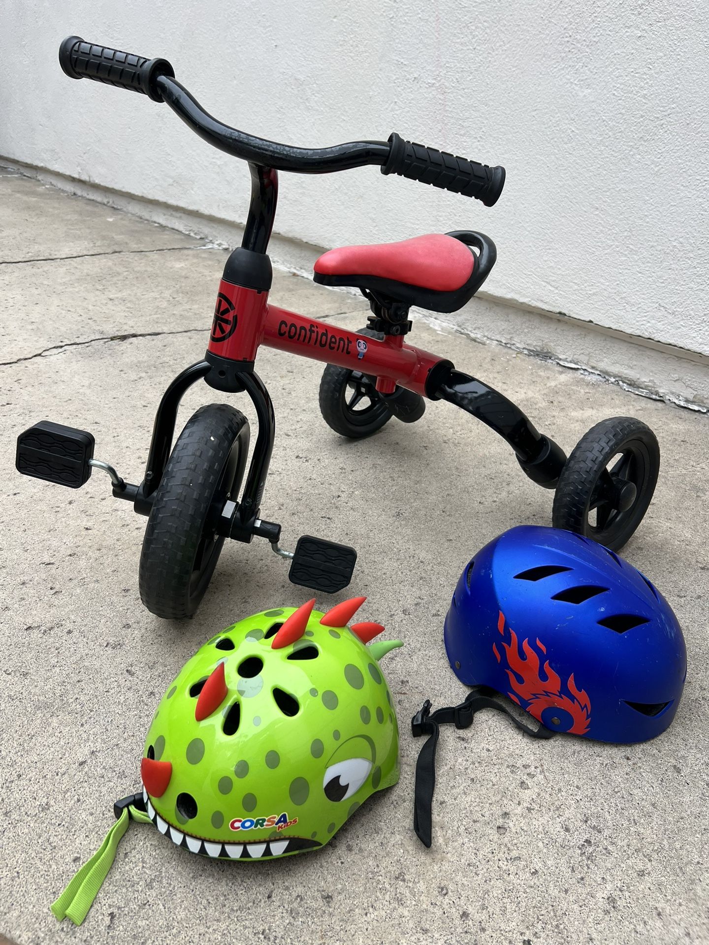 Toddler Tricycle Plus 2 Helmets