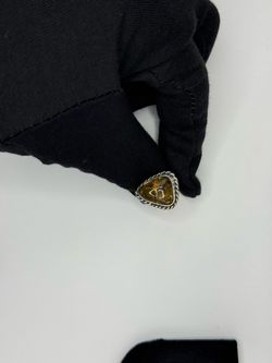 S925 silver vintage amber ring size 8