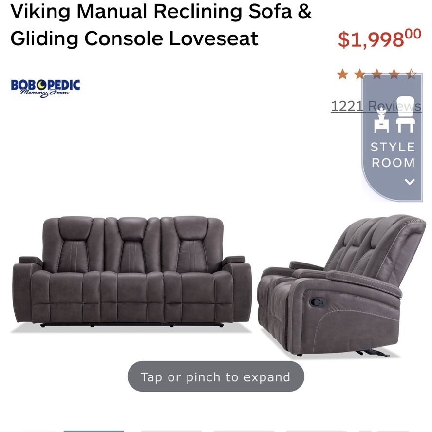 Viking gliding console loveseat deals