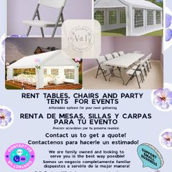 Sillas, Mesas Y Carpas Para Tu Fiesta