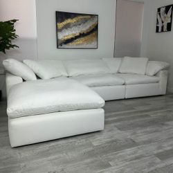 SECTIONAL MODULAR 4PCS - NIXON WHITE - CITY FURNITURE - FREE DELIVERY 
