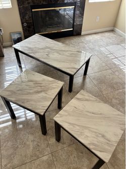 Coffee table set marble design 4 months old
