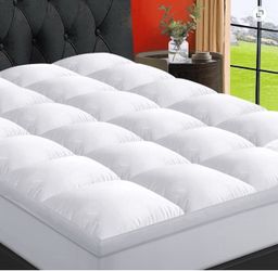 EMONIA 100% Mattress Topper Queen, Extra Thick Cooling Mattress Pad with 8-21” Deep Elastic Pocket